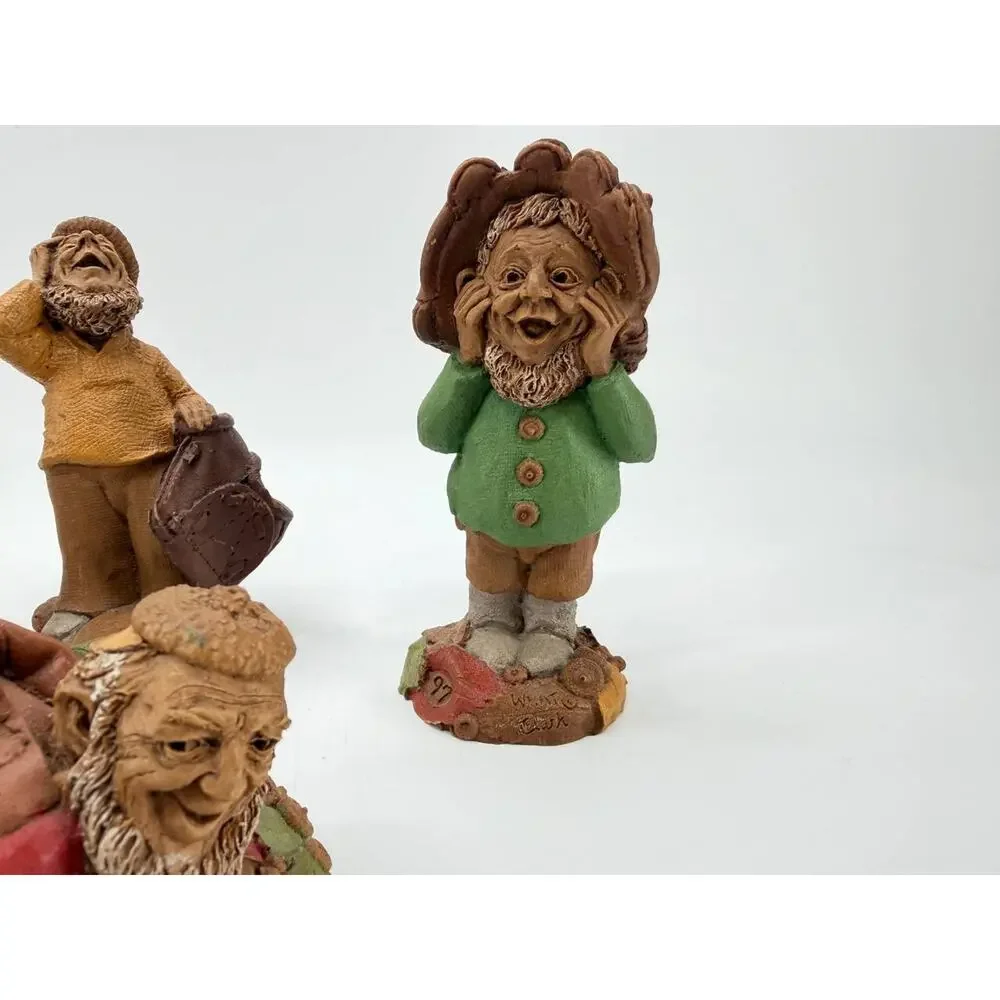 Vintage Tom Clark Cairn Studio Resin Gnome Figurines Set of 4